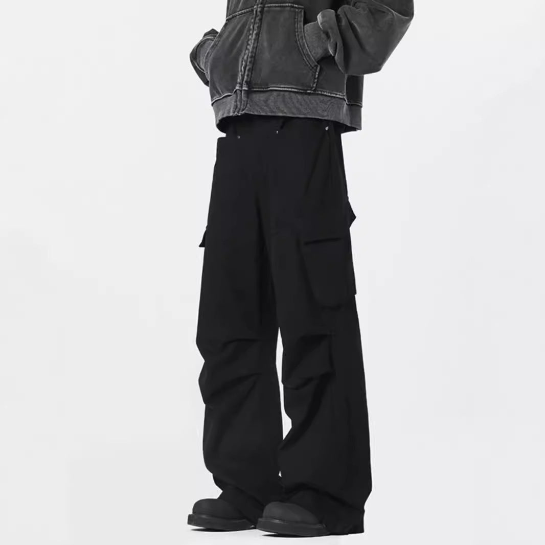 Retro High Street Fashion Trendy Trousers Trendy Men's Straight Casual Pants