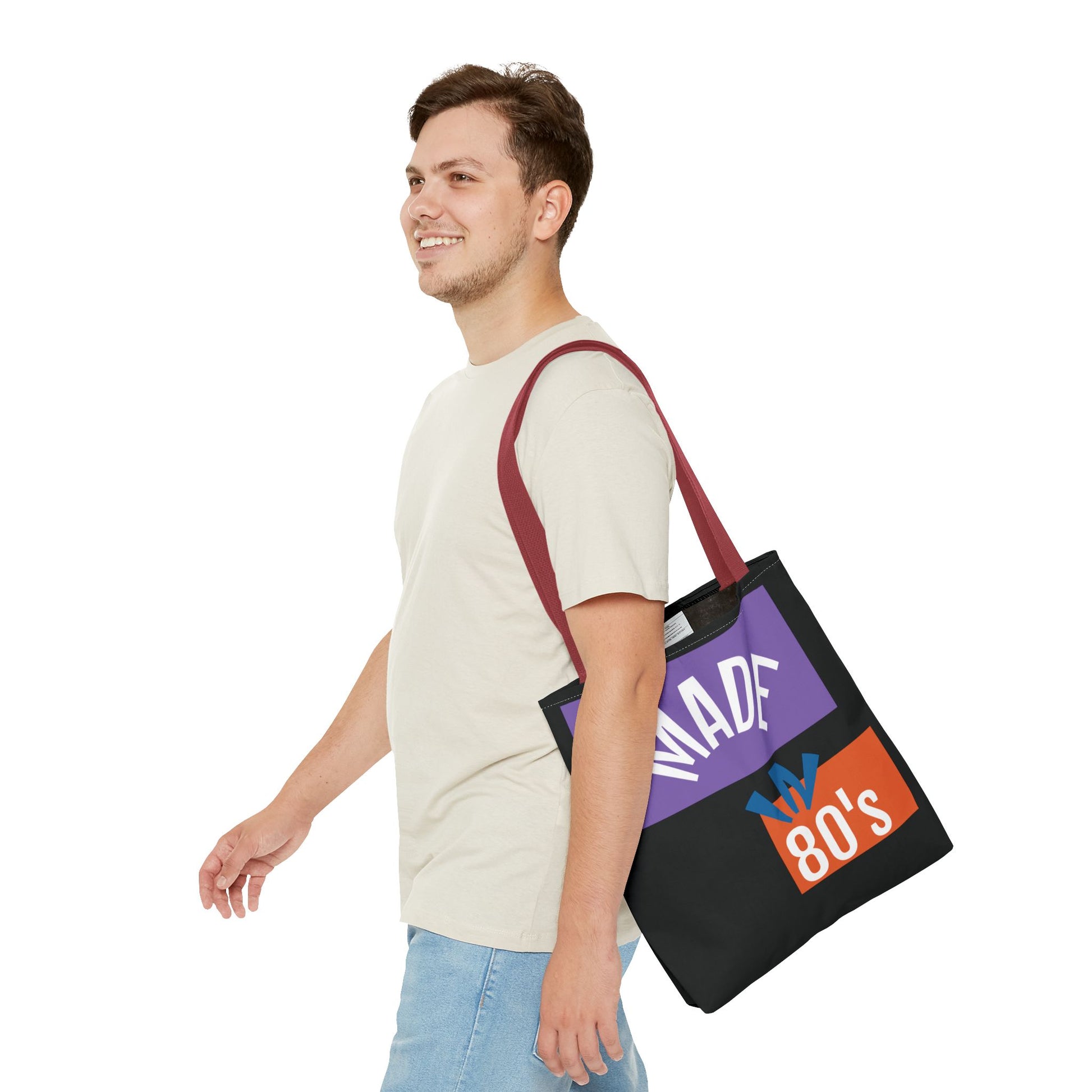 Vintage 80's Tote Bag, Retro Aesthetic Bag, Gift for 80's Lovers, Everyday Carryall, Perfect for Shopping, Beach, or Gym
