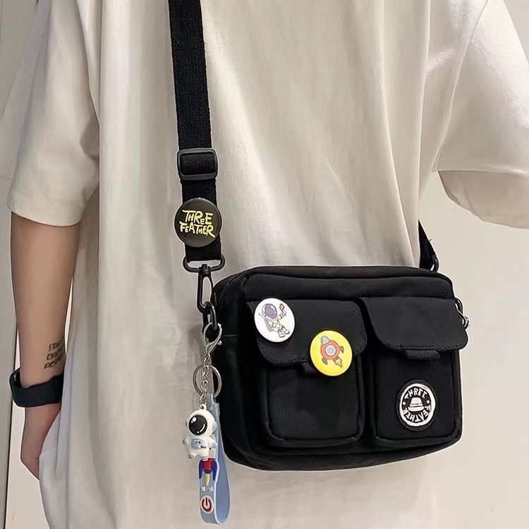 Men's Shoulder Messenger Bag Badge Crossbody Bag