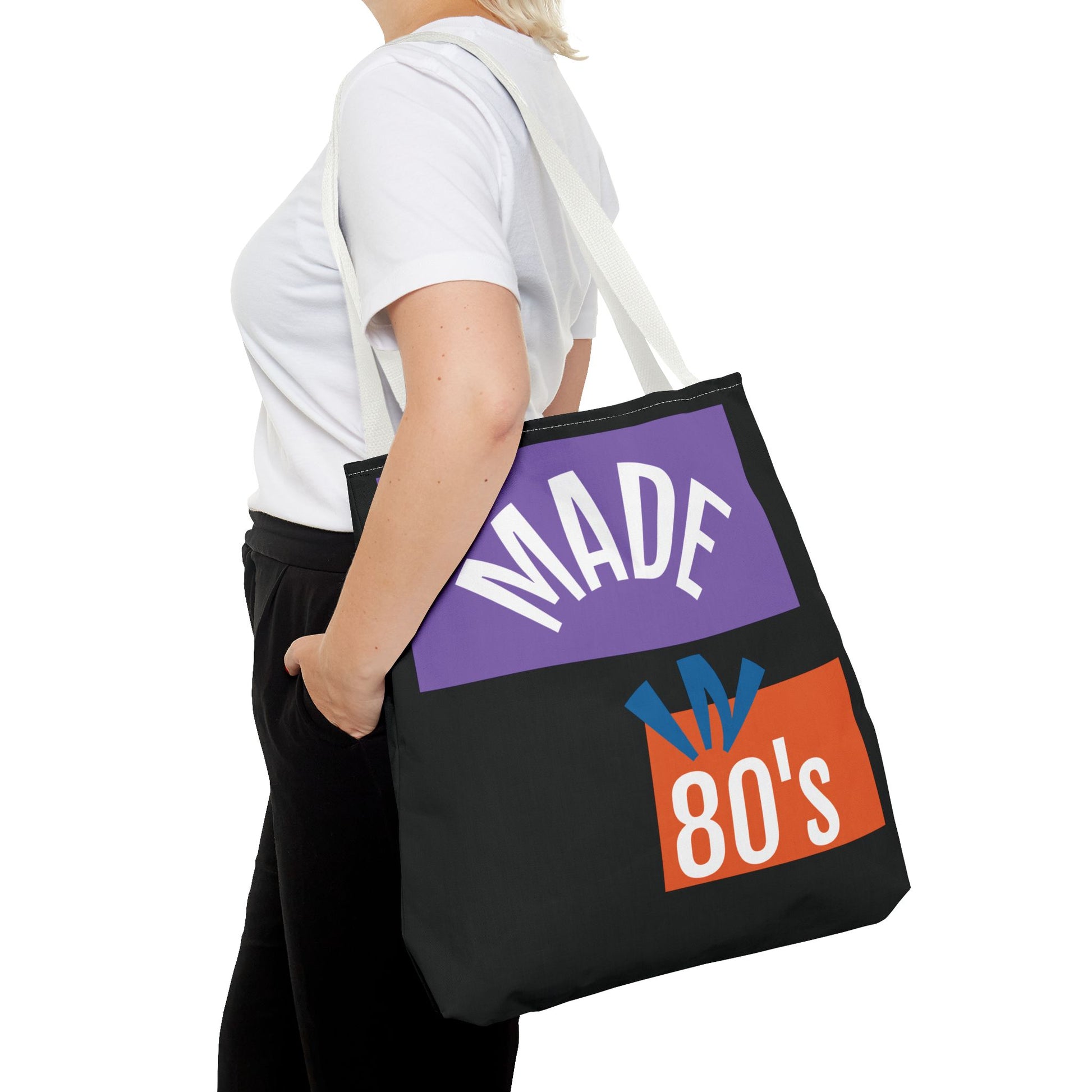 Vintage 80's Tote Bag, Retro Aesthetic Bag, Gift for 80's Lovers, Everyday Carryall, Perfect for Shopping, Beach, or Gym