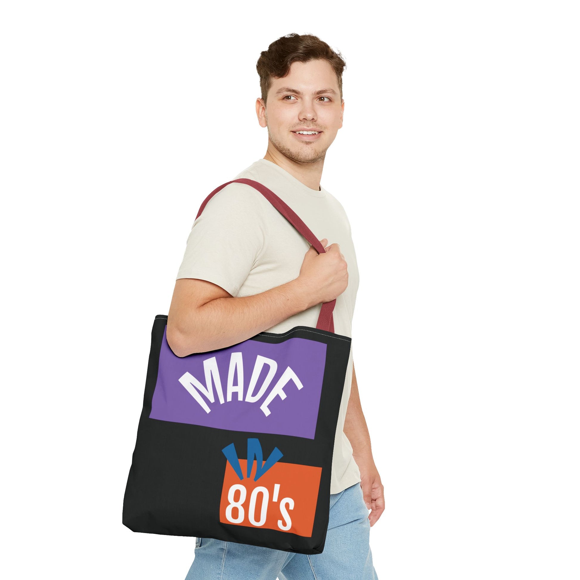 Vintage 80's Tote Bag, Retro Aesthetic Bag, Gift for 80's Lovers, Everyday Carryall, Perfect for Shopping, Beach, or Gym