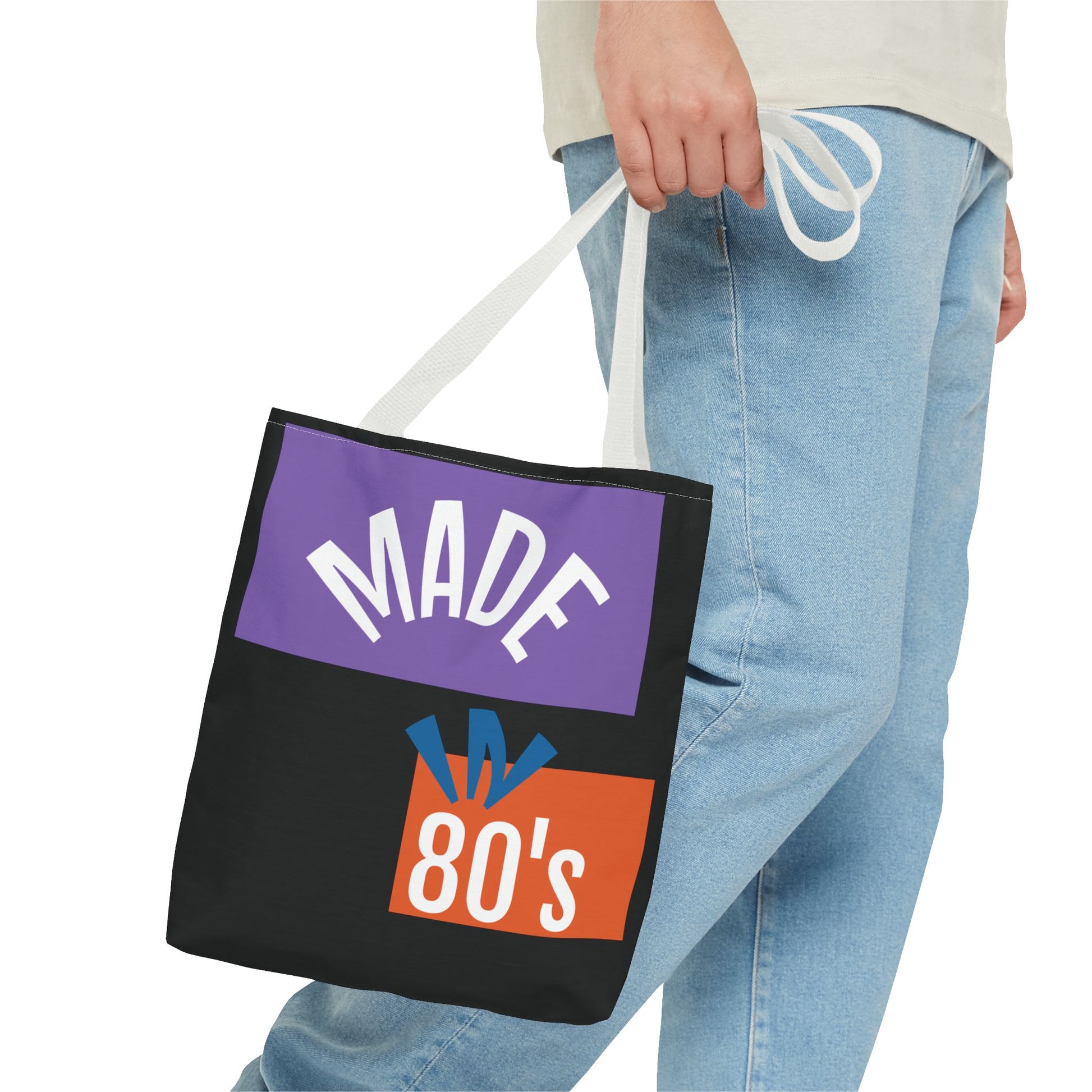 Vintage 80's Tote Bag, Retro Aesthetic Bag, Gift for 80's Lovers, Everyday Carryall, Perfect for Shopping, Beach, or Gym