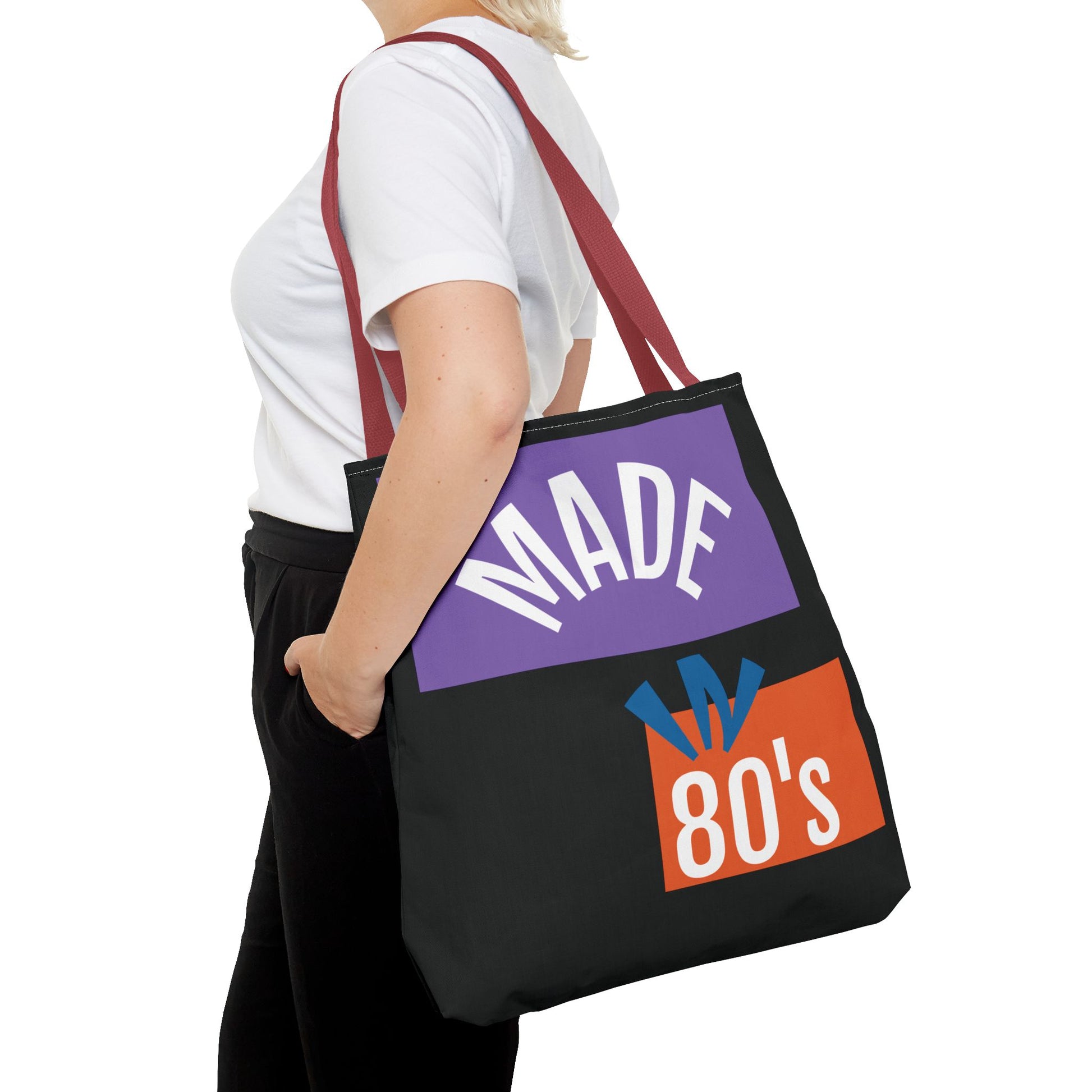 Vintage 80's Tote Bag, Retro Aesthetic Bag, Gift for 80's Lovers, Everyday Carryall, Perfect for Shopping, Beach, or Gym