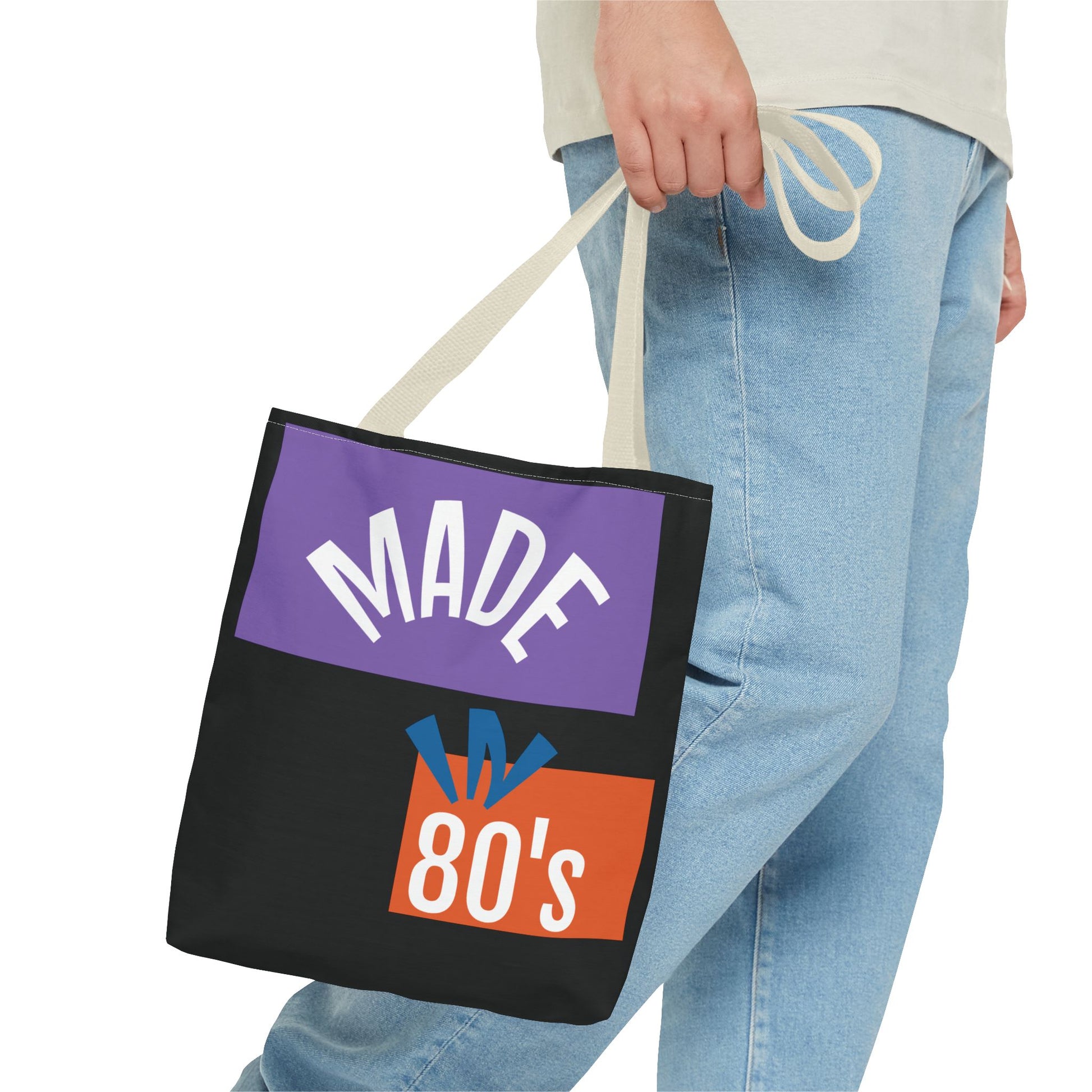 Vintage 80's Tote Bag, Retro Aesthetic Bag, Gift for 80's Lovers, Everyday Carryall, Perfect for Shopping, Beach, or Gym