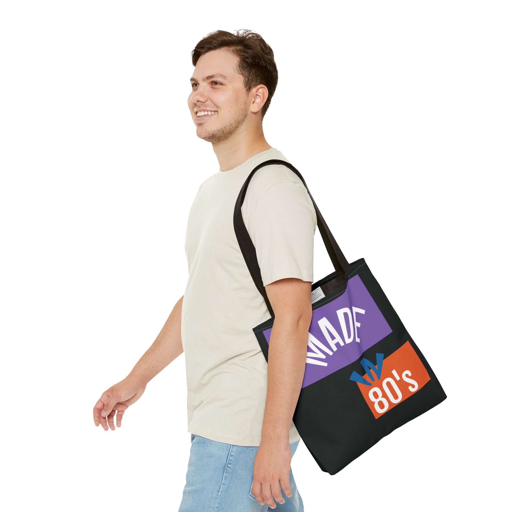 Vintage 80's Tote Bag, Retro Aesthetic Bag, Gift for 80's Lovers, Everyday Carryall, Perfect for Shopping, Beach, or Gym