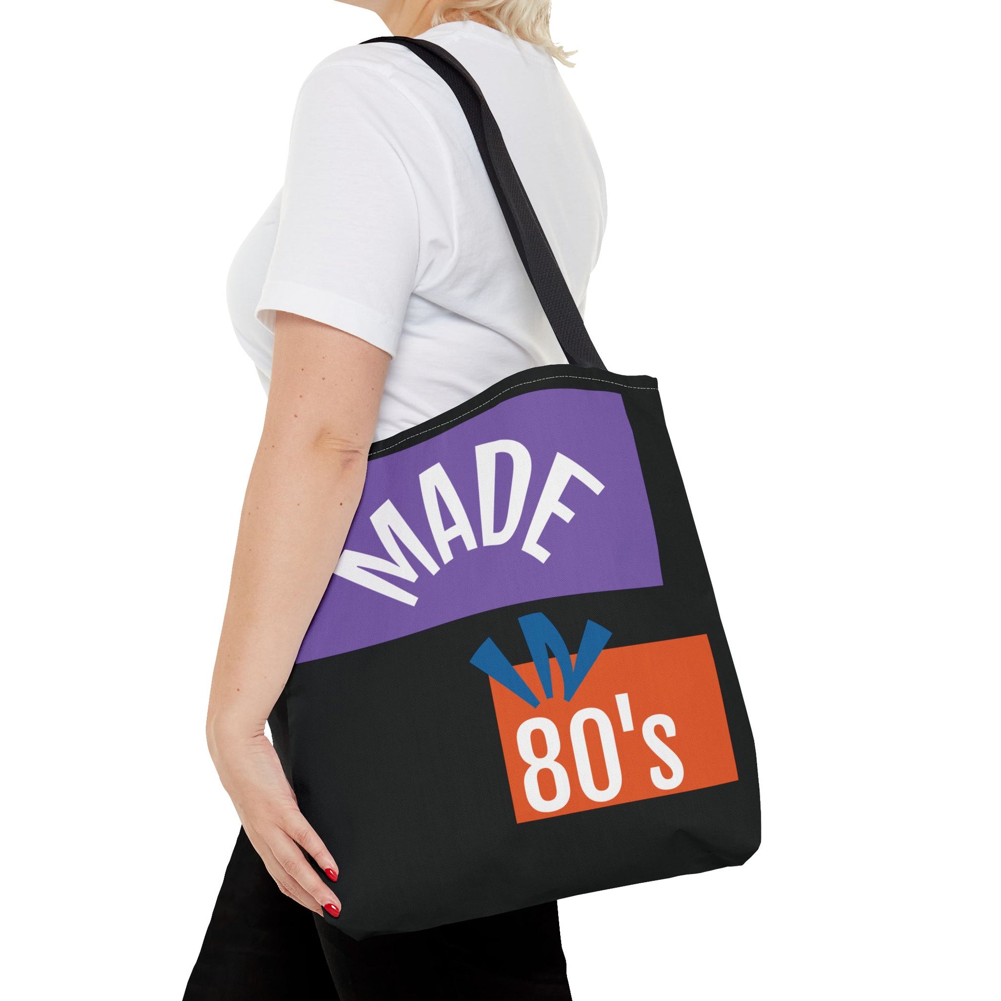 Vintage 80's Tote Bag, Retro Aesthetic Bag, Gift for 80's Lovers, Everyday Carryall, Perfect for Shopping, Beach, or Gym