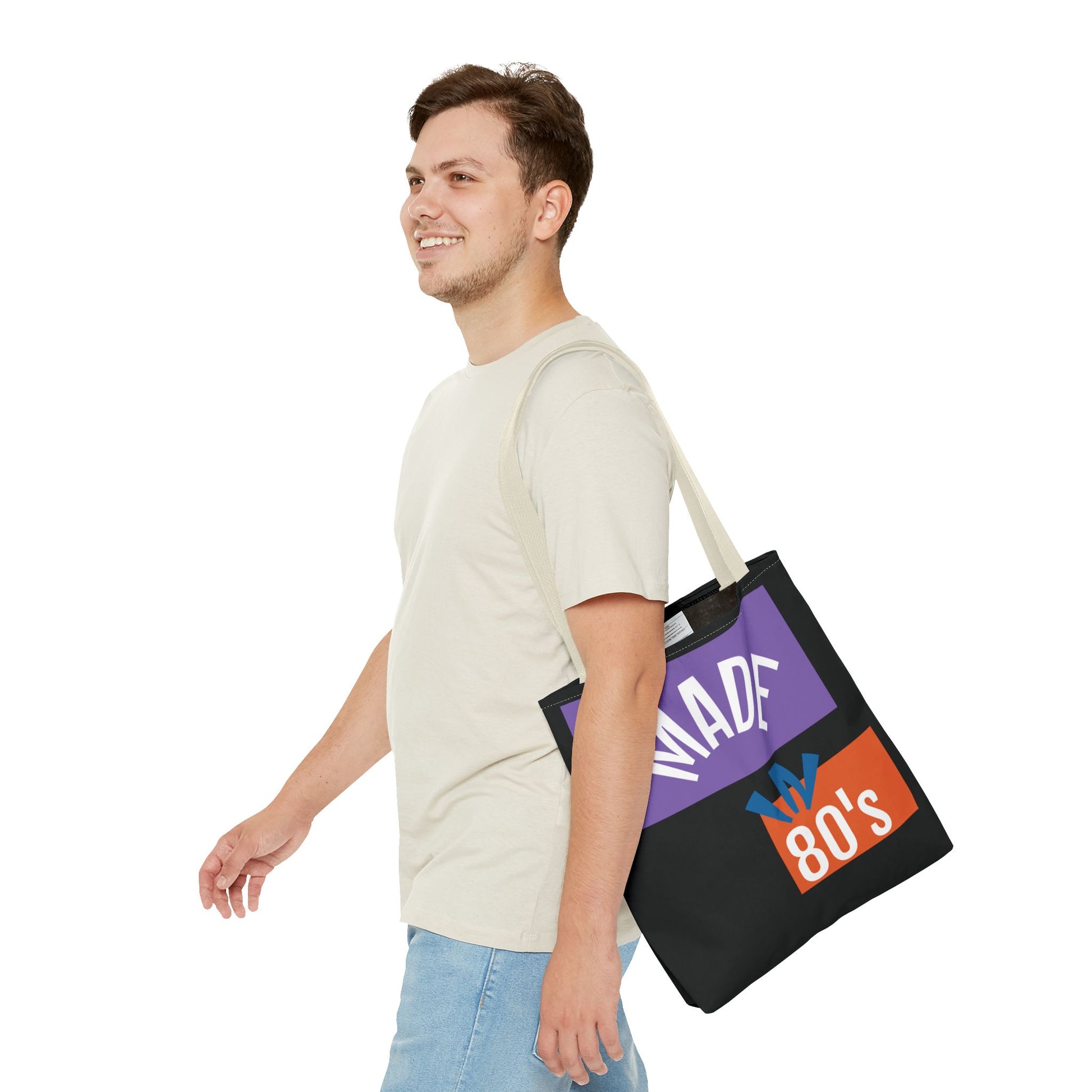 Vintage 80's Tote Bag, Retro Aesthetic Bag, Gift for 80's Lovers, Everyday Carryall, Perfect for Shopping, Beach, or Gym