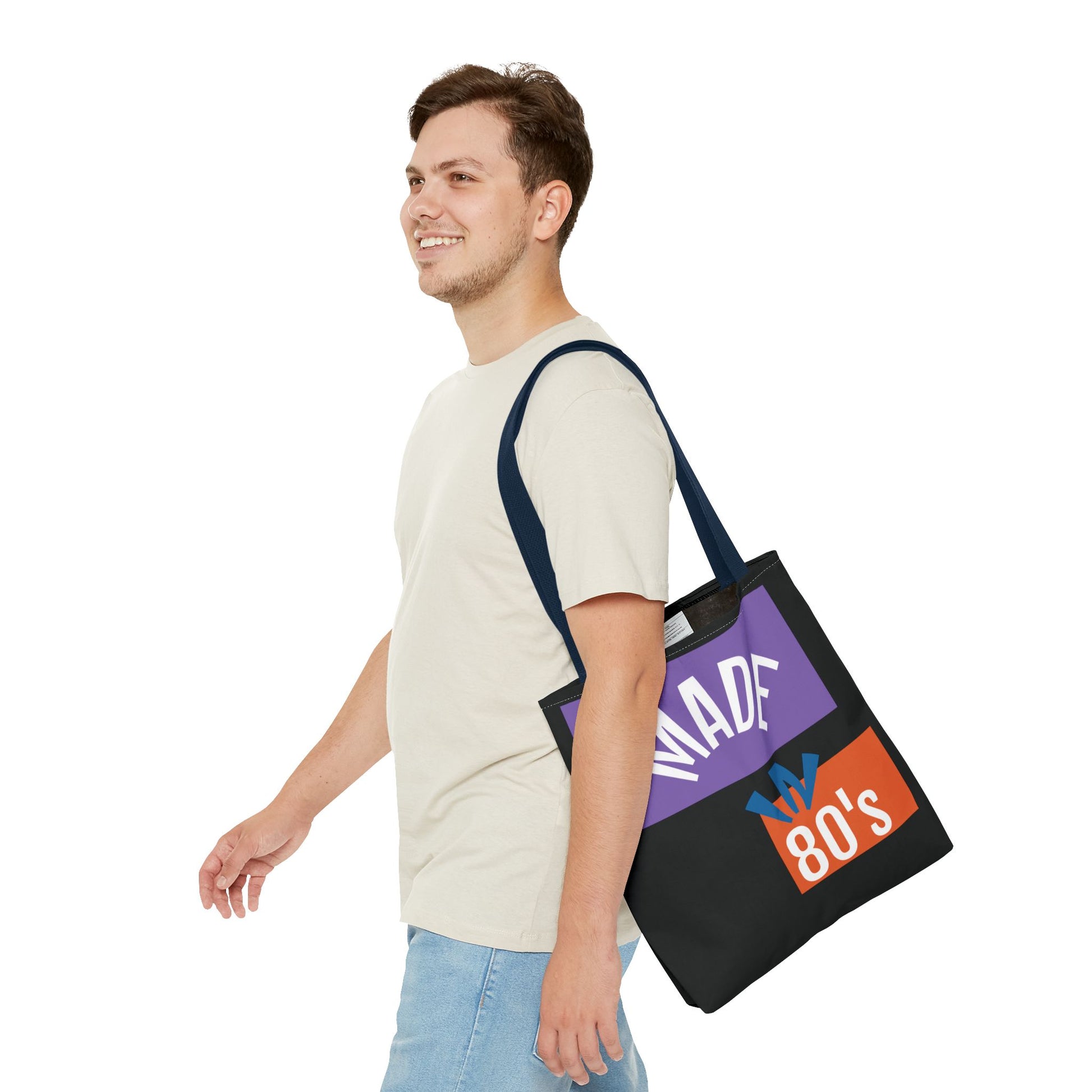 Vintage 80's Tote Bag, Retro Aesthetic Bag, Gift for 80's Lovers, Everyday Carryall, Perfect for Shopping, Beach, or Gym