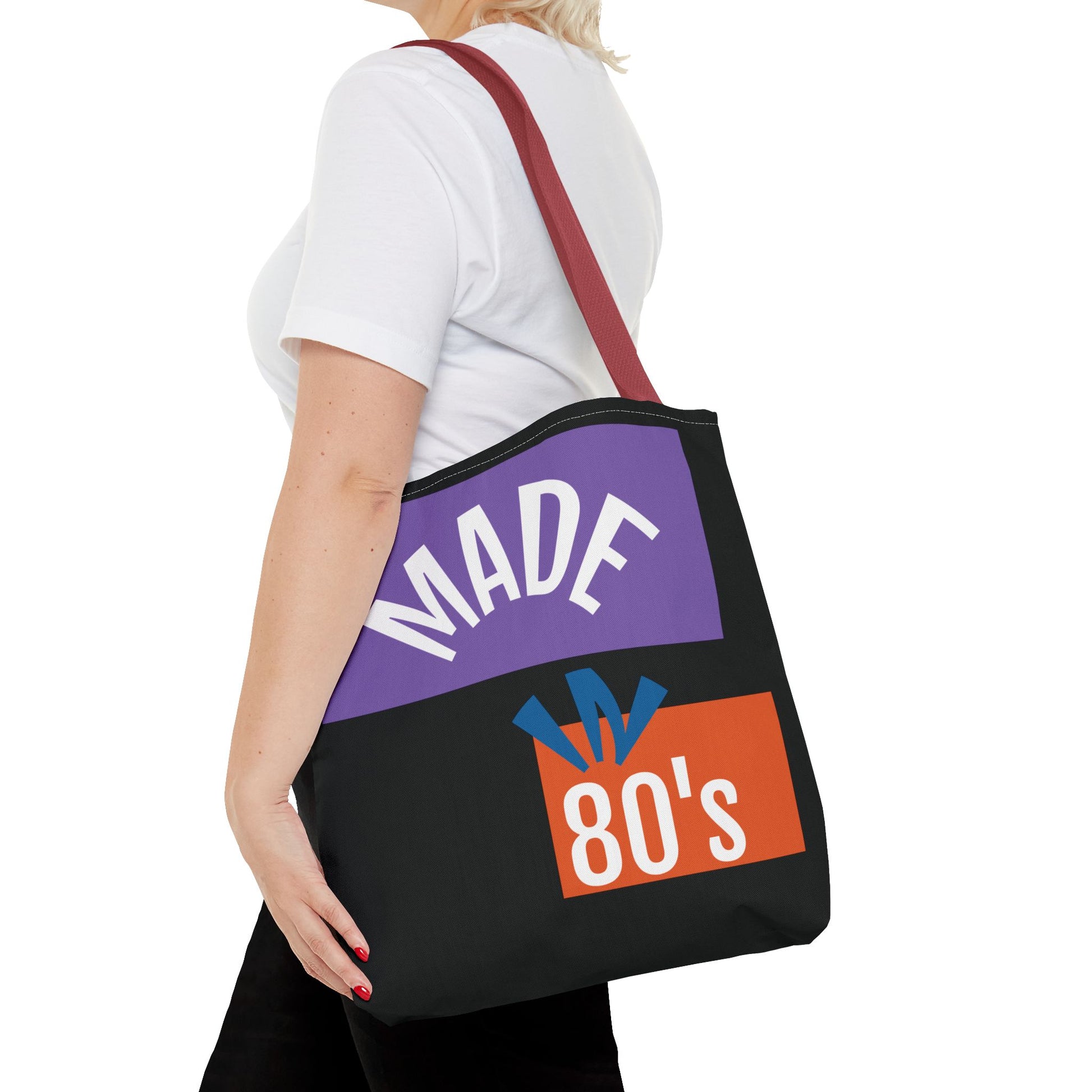 Vintage 80's Tote Bag, Retro Aesthetic Bag, Gift for 80's Lovers, Everyday Carryall, Perfect for Shopping, Beach, or Gym
