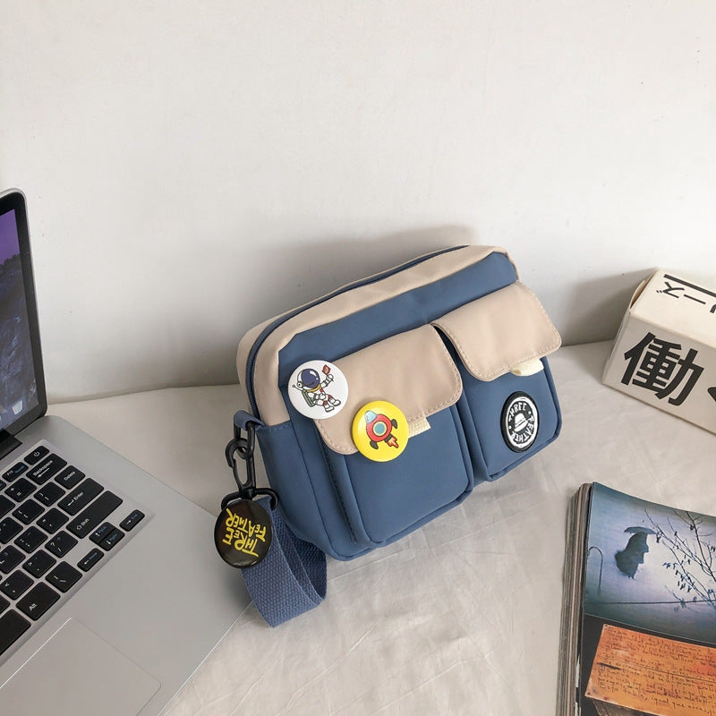 Men's Shoulder Messenger Bag Badge Crossbody Bag