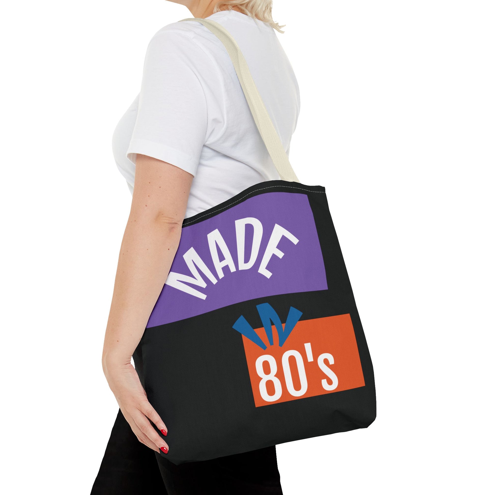 Vintage 80's Tote Bag, Retro Aesthetic Bag, Gift for 80's Lovers, Everyday Carryall, Perfect for Shopping, Beach, or Gym