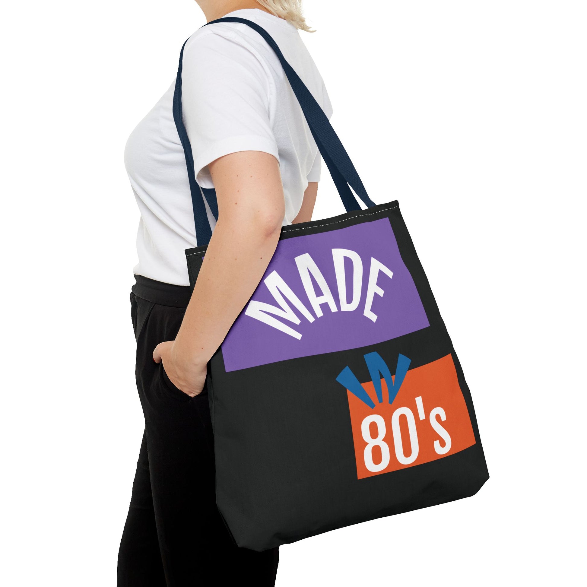 Vintage 80's Tote Bag, Retro Aesthetic Bag, Gift for 80's Lovers, Everyday Carryall, Perfect for Shopping, Beach, or Gym