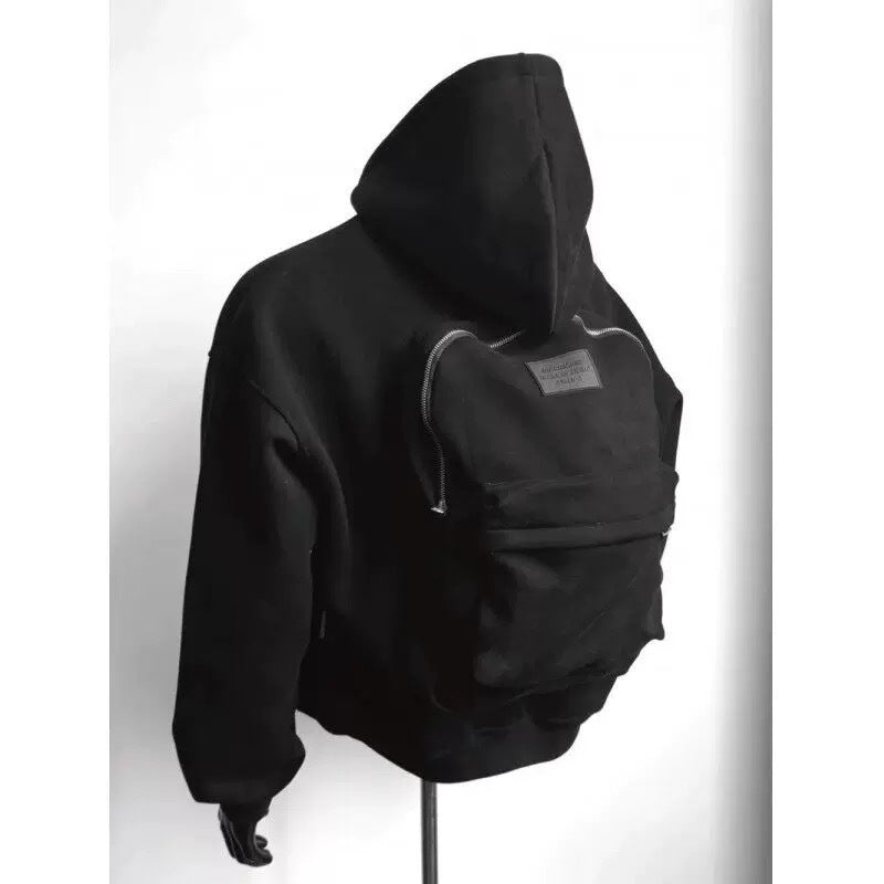 Men's Coat Flower Gray Back Schoolbag Design