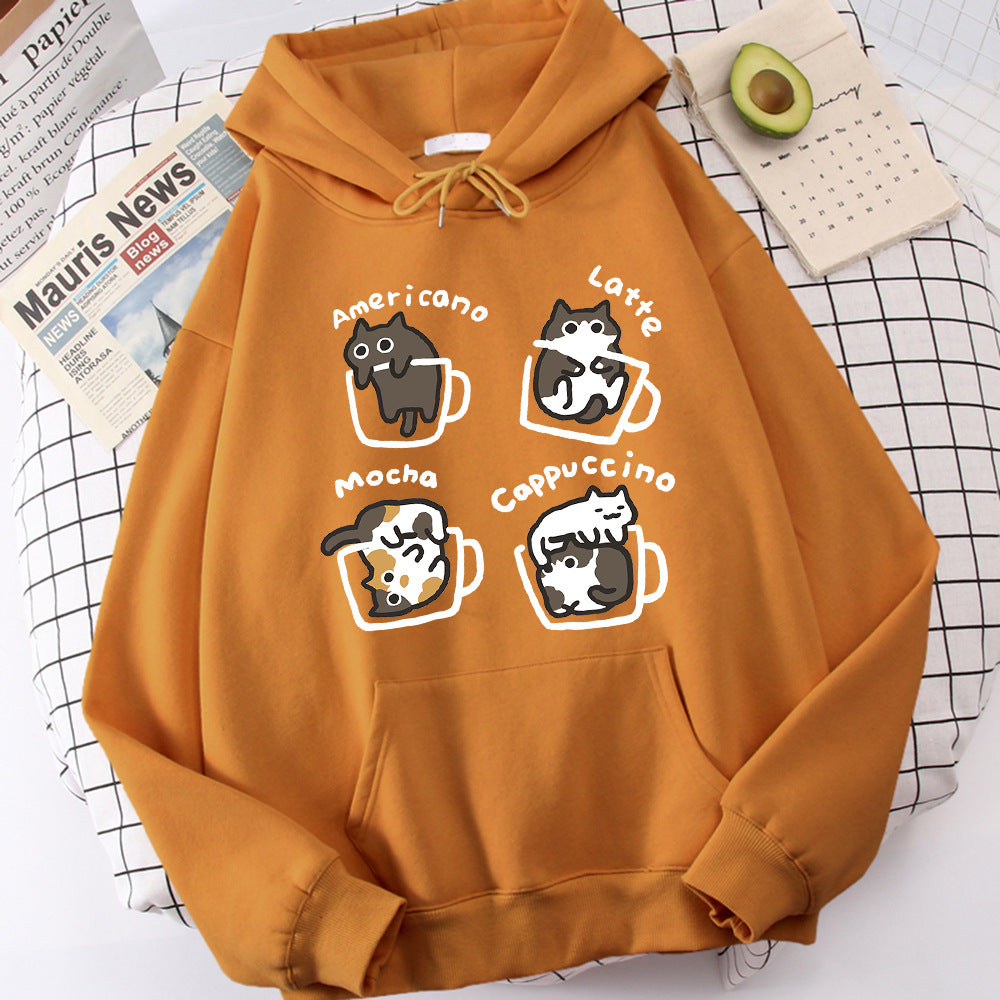 Five Kitties Play In Cup  Men's  Hoodie