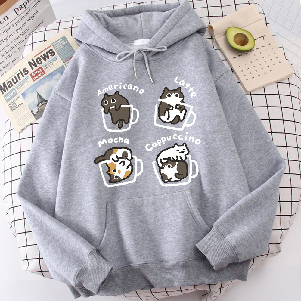 Five Kitties Play In Cup  Men's  Hoodie