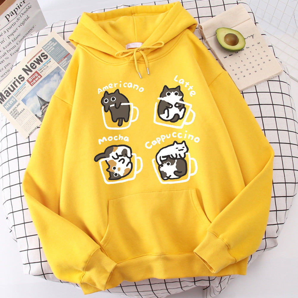 Five Kitties Play In Cup  Men's  Hoodie