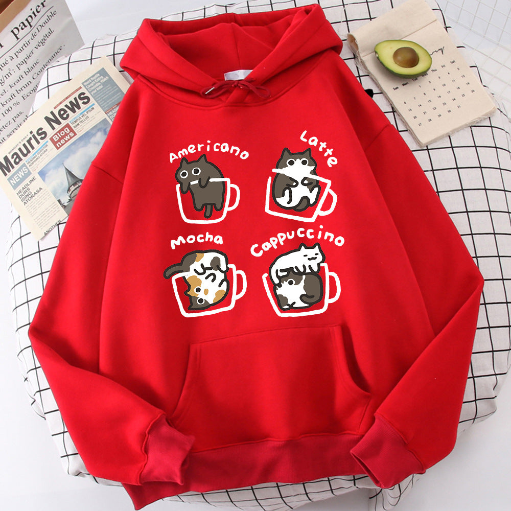 Five Kitties Play In Cup  Men's  Hoodie