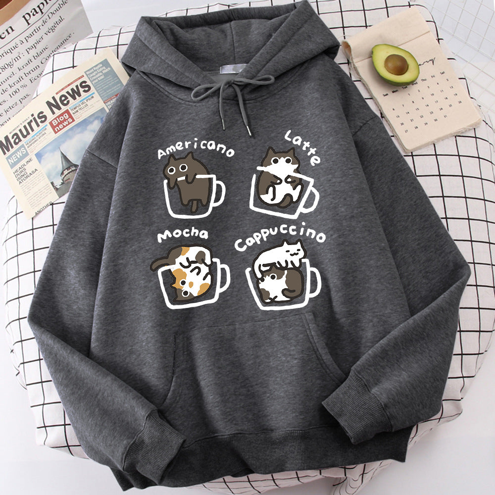 Five Kitties Play In Cup  Men's  Hoodie
