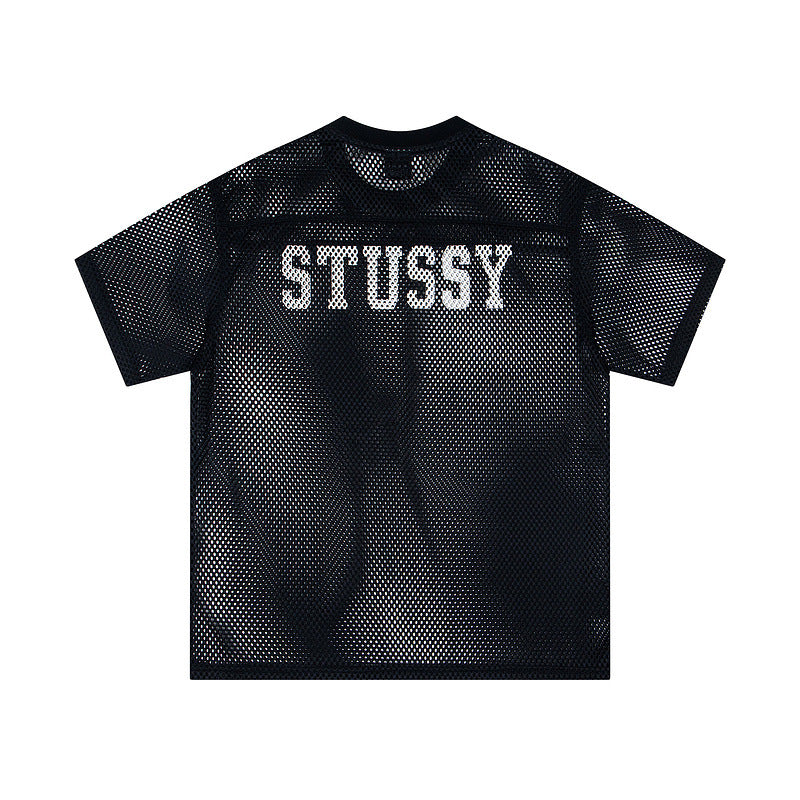 Sports And Leisure Jersey Letter Printing Simple Short Sleeve