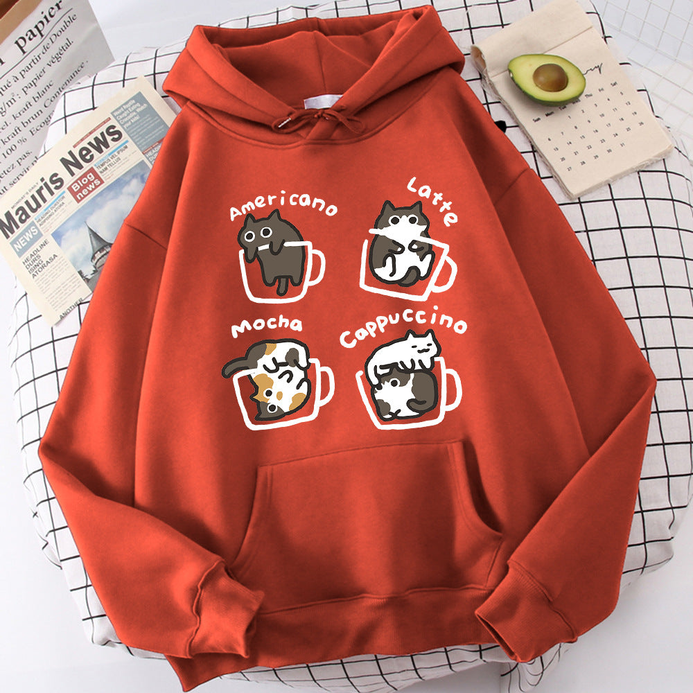 Five Kitties Play In Cup  Men's  Hoodie