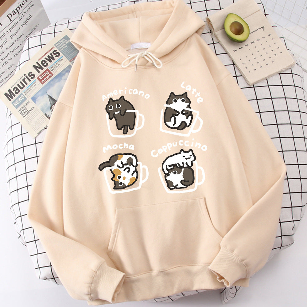 Five Kitties Play In Cup  Men's  Hoodie