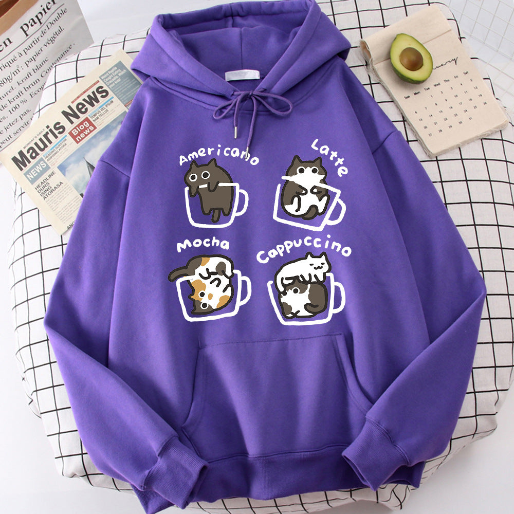 Five Kitties Play In Cup  Men's  Hoodie