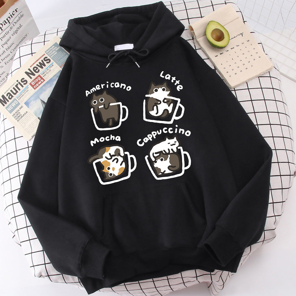 Five Kitties Play In Cup  Men's  Hoodie