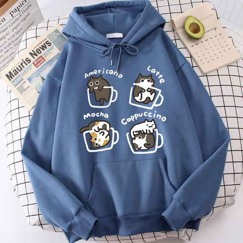 Five Kitties Play In Cup  Men's  Hoodie