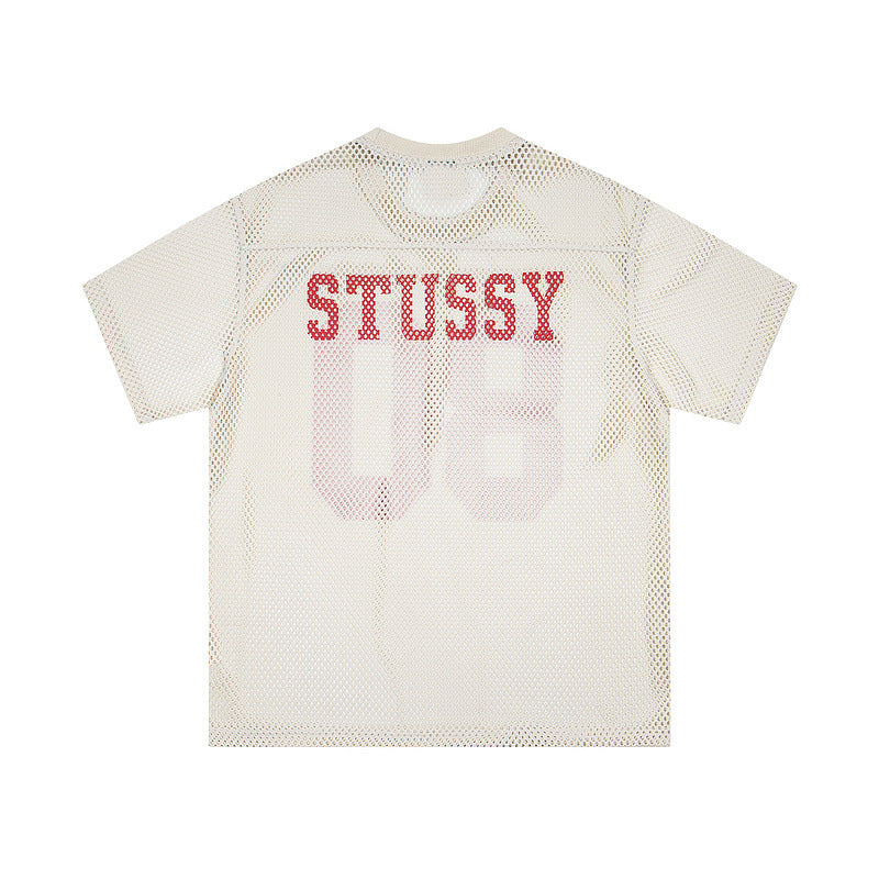 Sports And Leisure Jersey Letter Printing Simple Short Sleeve
