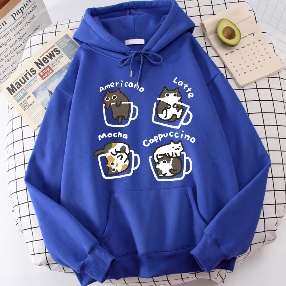 Five Kitties Play In Cup  Men's  Hoodie