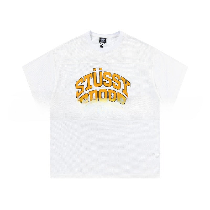 Sports And Leisure Jersey Letter Printing Simple Short Sleeve
